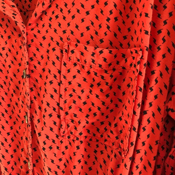 I LOVE HB1 burnt orange button up 3/4 sleeve dress - Picture 7 of 10